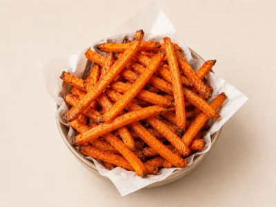 Assiettes frites patate douce