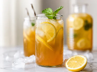 Thé glacé citron agrumes